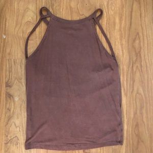 Brown halter top